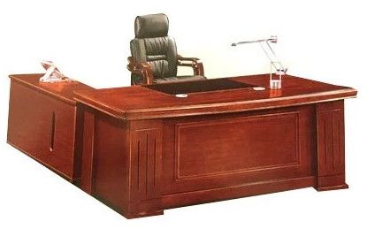 Brown L Shape Designer Wooden Executive Table