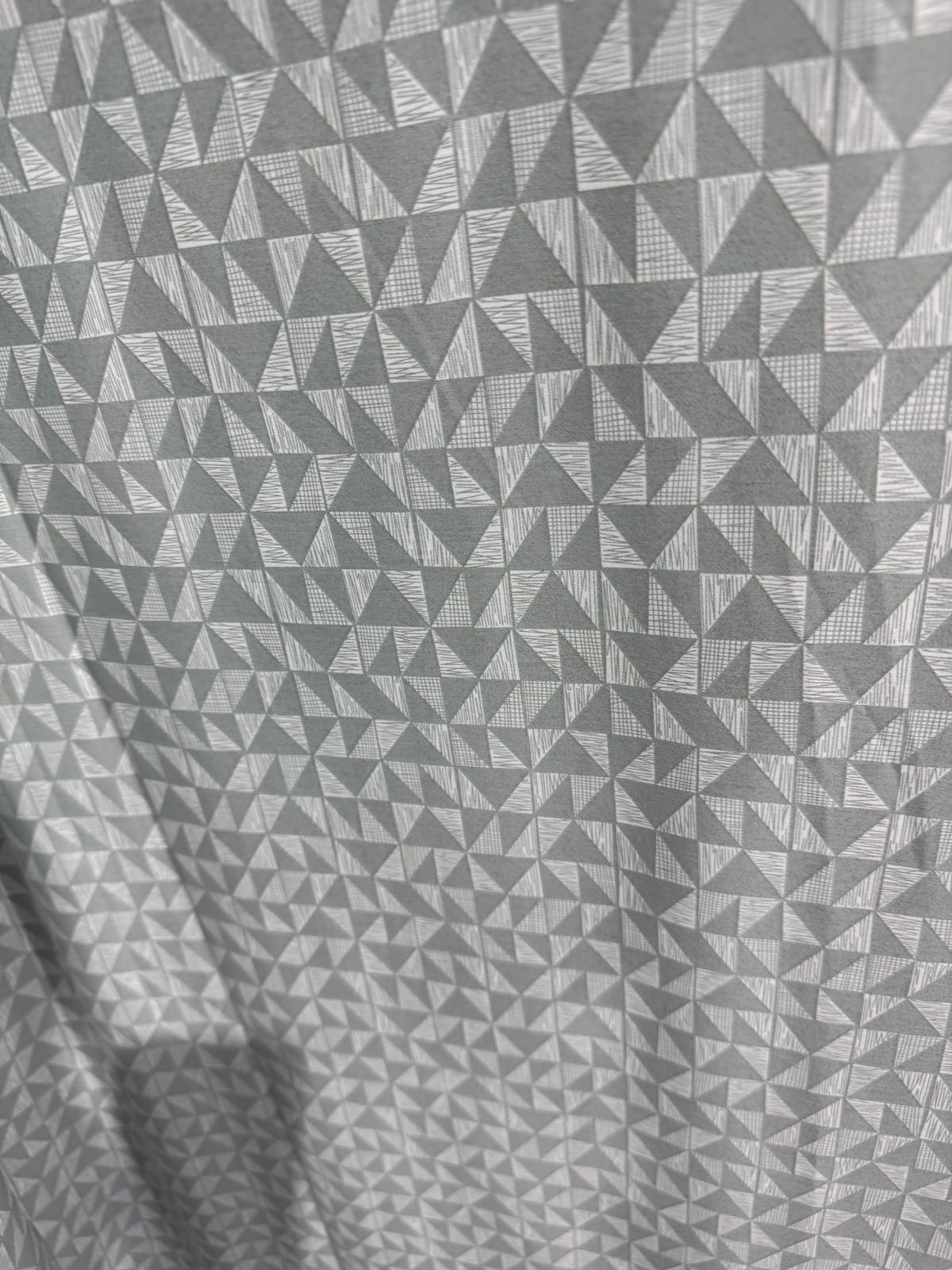 Pure Cotton  Grey Geometric Printed Fabric
