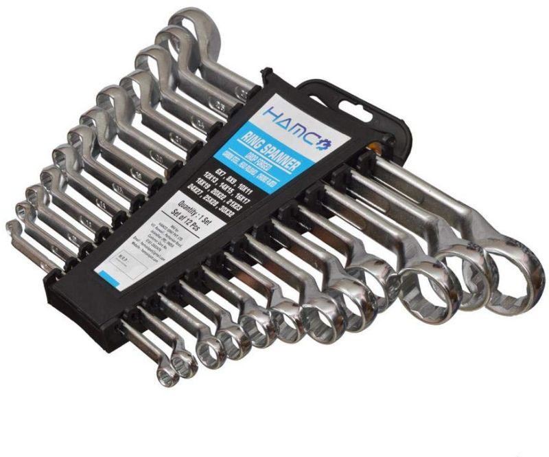 Shallow Offset Ring Spanner 12 Pcs Set