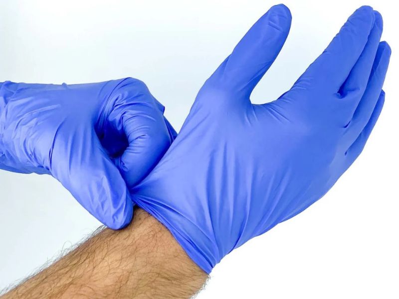 Blue Nitrile Examination Gloves