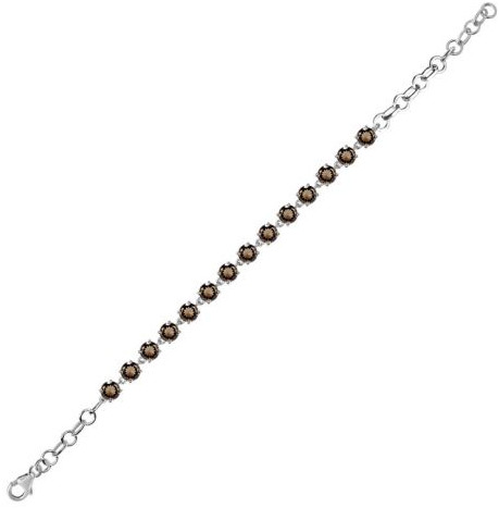 Ladies Black Smoky Quartz Bracelet