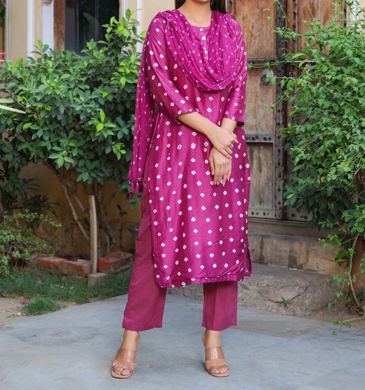 Cotton Kurti Pant Dupatta Set