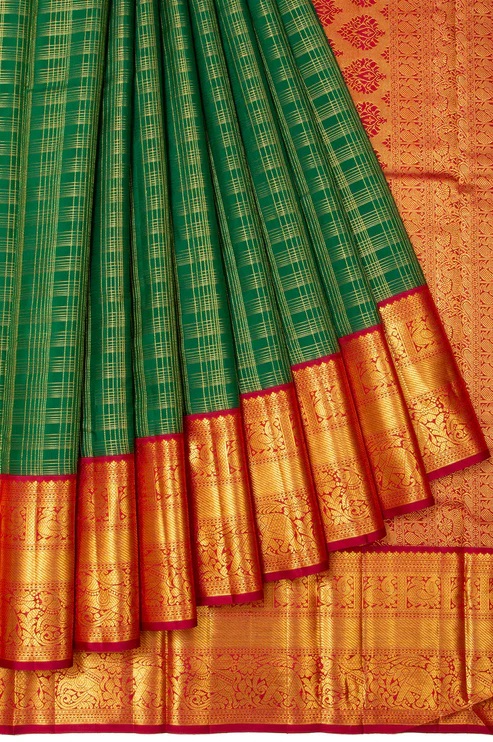 Green Kanchipuram Silk Women Saree