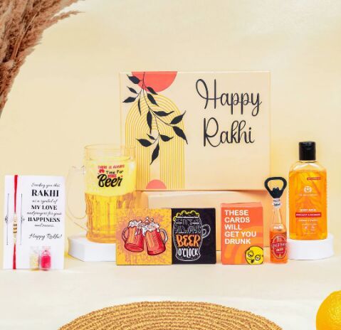 Gift Hamper Brew and Bloom Rakhi Kit