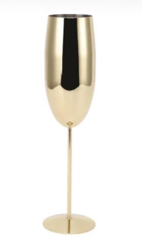 Golden Steel Wine Glass