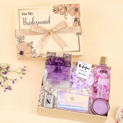 Lustrous Lavender Bridesmaid Gift Box
