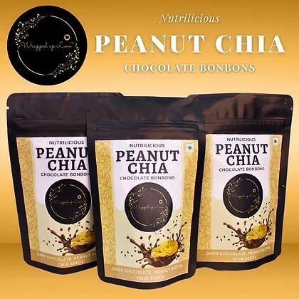 Peanut Chia Butter Chocolate Bonbons (Pack Of 3)