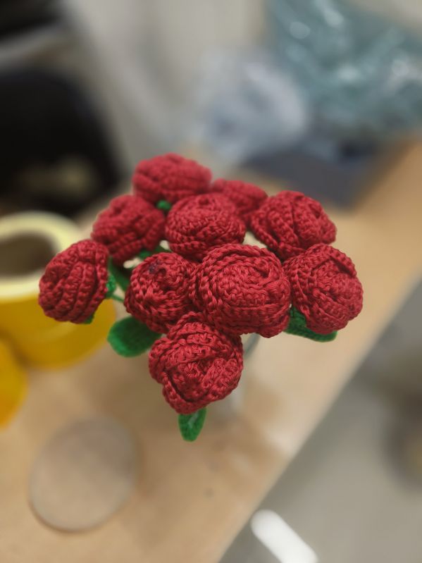 Hand Crochet Flowers Rose