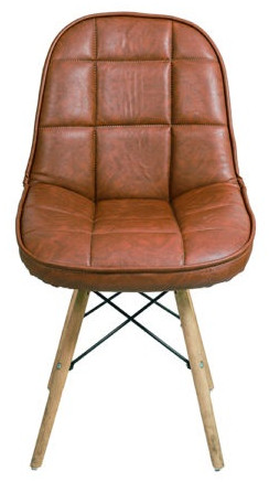 Brown Restaurant Wooden Legs Chair