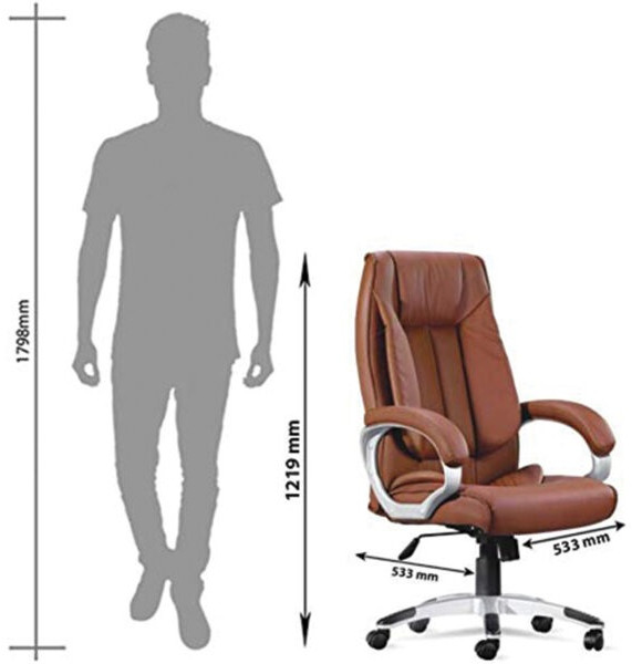 Brown Leatherette Executive Office Chair