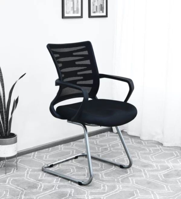 Vassio Black Visitor Chair LB32FIXED