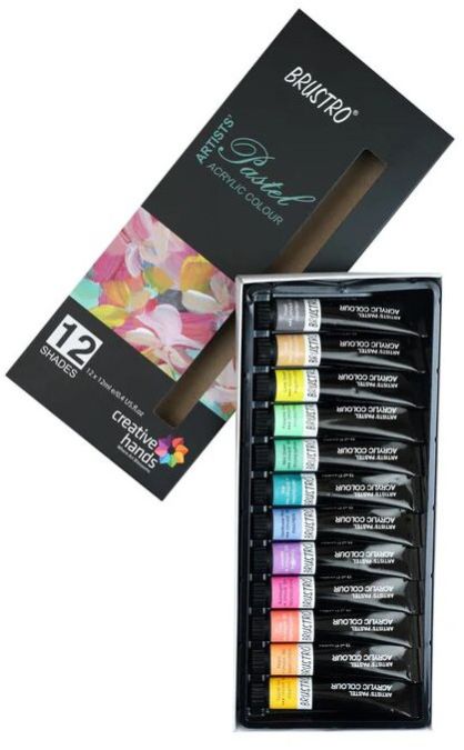 Artist\'s Acrylic Pastel Colour | Set Of 12 Colors X 12ml Tubes