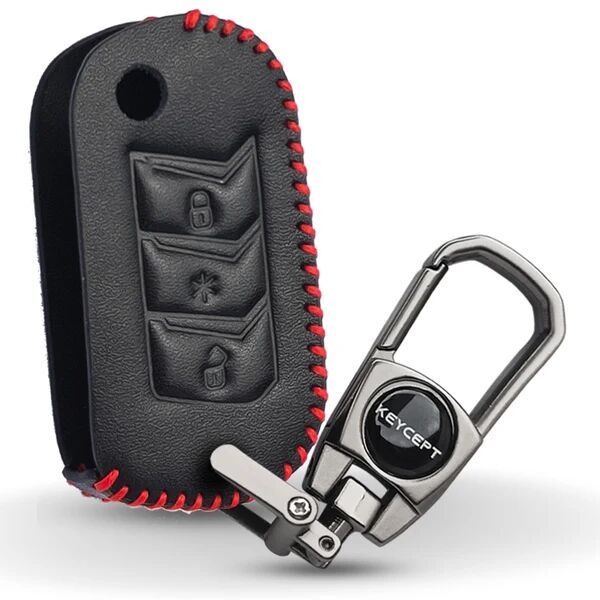 Mahindra Classic Leather Key Cover With Keychain (Type 2)