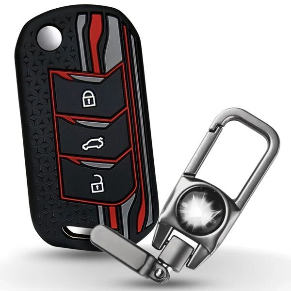 Mahindra Tristar Silicone Key Cover With Keychain (Type 8)