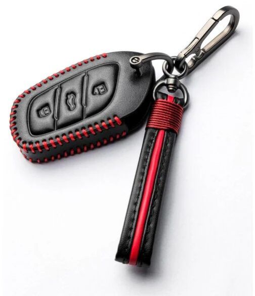 MG Classic Leather Key Cover With Keychain