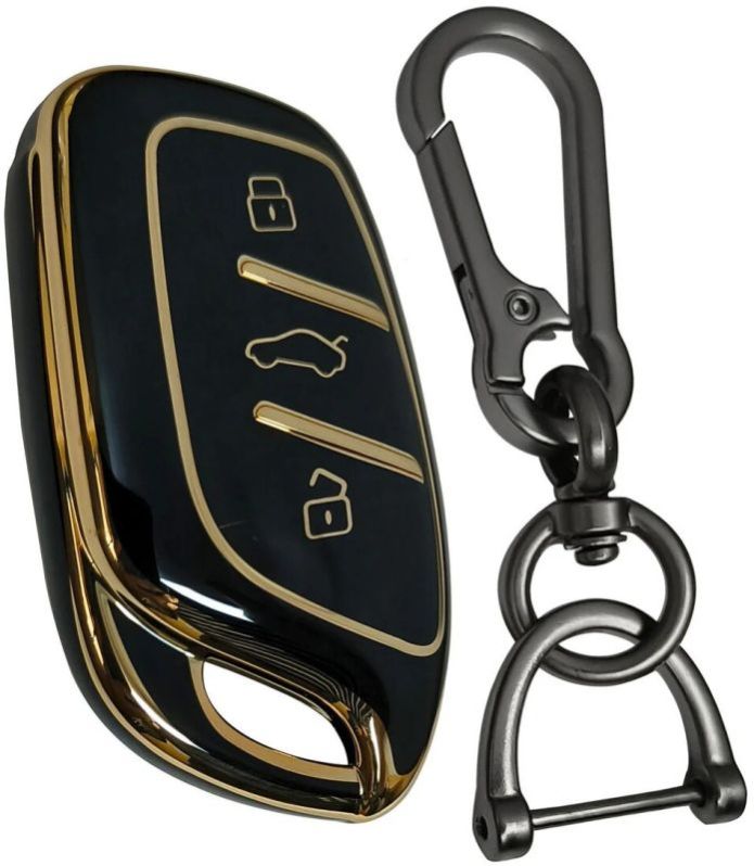 MG Gold Line TPU Key Cover With Keychain