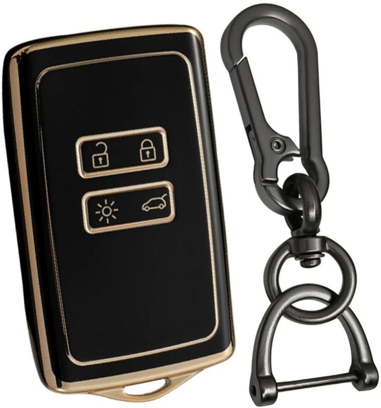 Renault Gold Line TPU Key Cover With Keychain