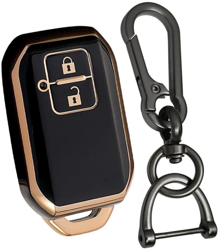 Suzuki Gold Line TPU Key Cover With Keychain (Type 1)