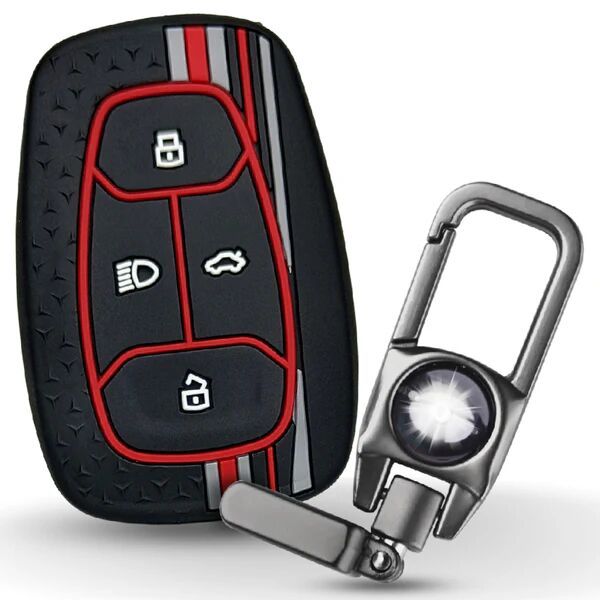 Tata Tristar Silicone Key Cover With Keychain (Type 8)