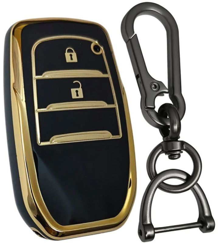 Toyota Gold Line TPU Key Cover With Keychain