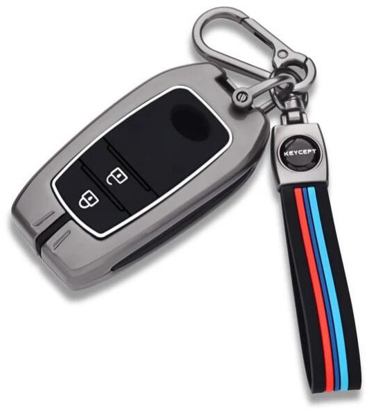 Toyota Metal Alloy Key Cover With Keychain (Type M2)