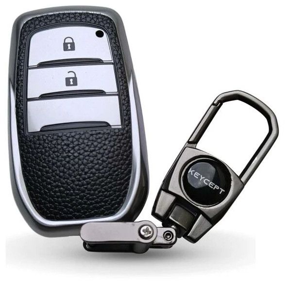 Toyota TPU Leather Key Cover With Keychain