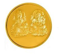 5g Laxmi-ganesh, 24k (995) Yellow Gold Precious Coin