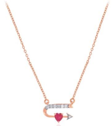 14K Rose Gold Lovestruck Diamond Chain Pendant