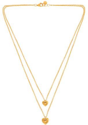 Minimalist Heart Charm Gold Necklace