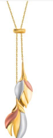 Sensational Water Lily Gold Chain Pendant
