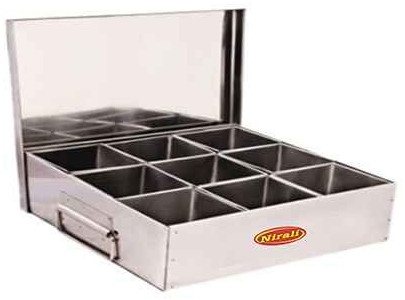 Stainless Steel Masala Box For Hotel, Home