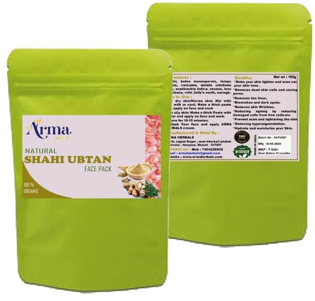 Arma Herbals Natural Shahi Face Ubtan Face Pack