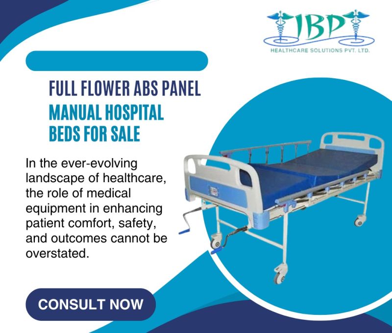 FULL FLOWER ABS PANEL MANUAL HOSPITAL BED