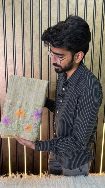 LIGHT TUSSAR GHICHA COTTON SILK SAREE