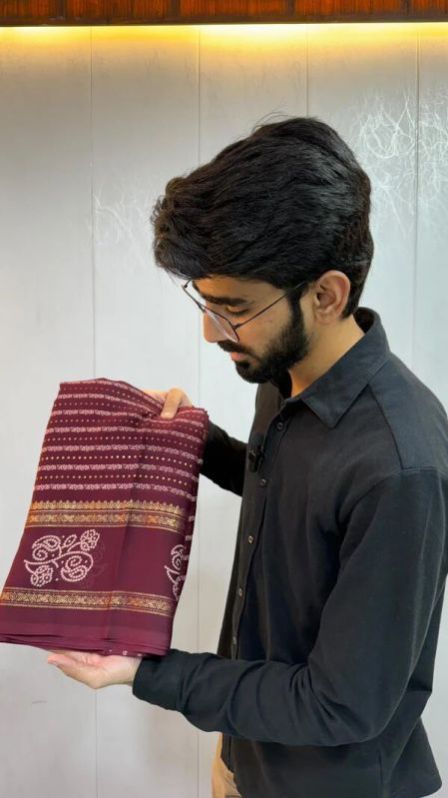 WINE COLOUR DESIGNER SAREE