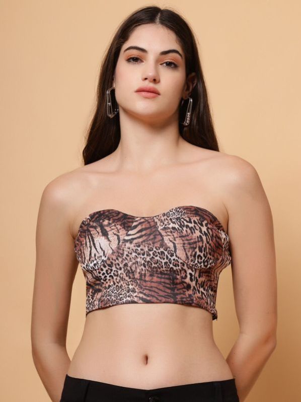 Women Leopard Skin Tube Top