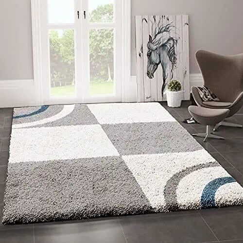 Microfiber Micro Cream Grey Abstract Designer Carpet Multi Pal Size