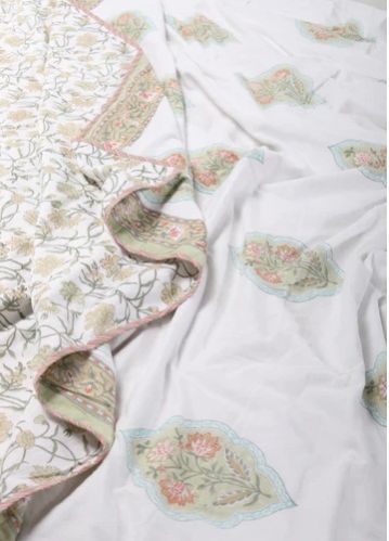 Bagh E Nargis Cotton Muslin Dohar Blanket
