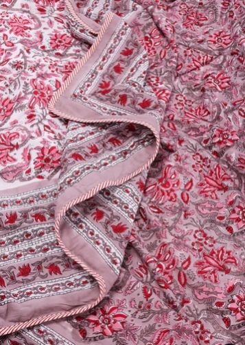 Gayatri Purple Reversible Cotton Muslin Dohar Blanket