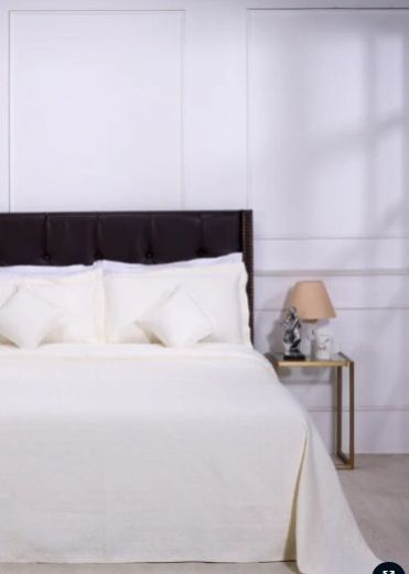 Ring Cotton Offwhite Cotton Bedcover