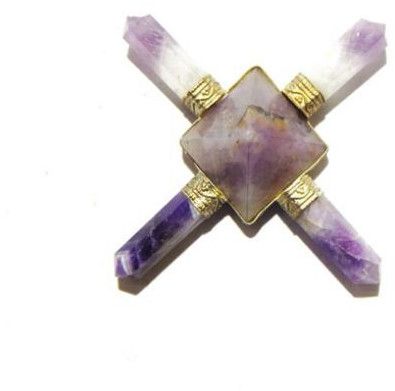 Amethyst Pyramid Energy Generator Stone, Color : Purple