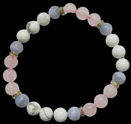Howlite Bracelet for Leo (Simha) Sign
