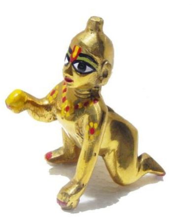 Brass Bal Krishna Idol