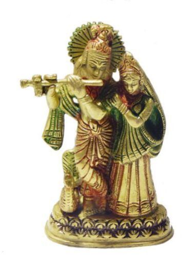 Brass Radha Krishna Statue for Office, Home