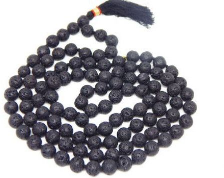 Lava Mala : 108+1 Beads Knotted Mala