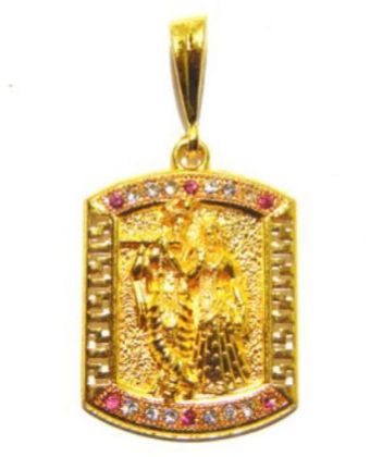 Radha Krishna Pendant with Gold