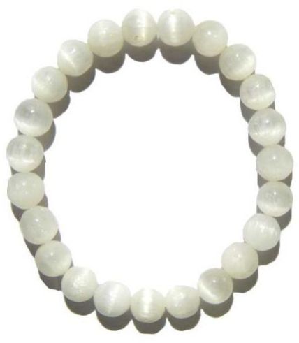 Selenite Bracelet, Color : Typically White or Translucent