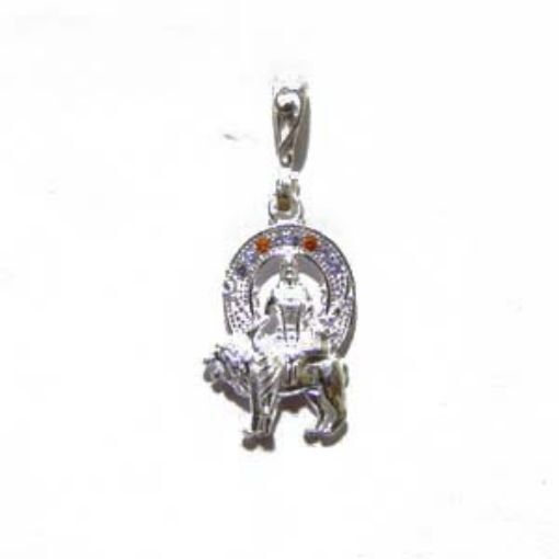 Silver Durga Pendant