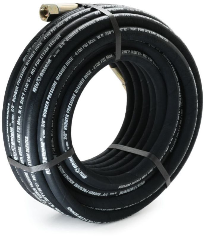 Blushield Rubber Pressure Washer Hose 6mm X 30m With Fittings Non Marking (ZPW0630-NM)