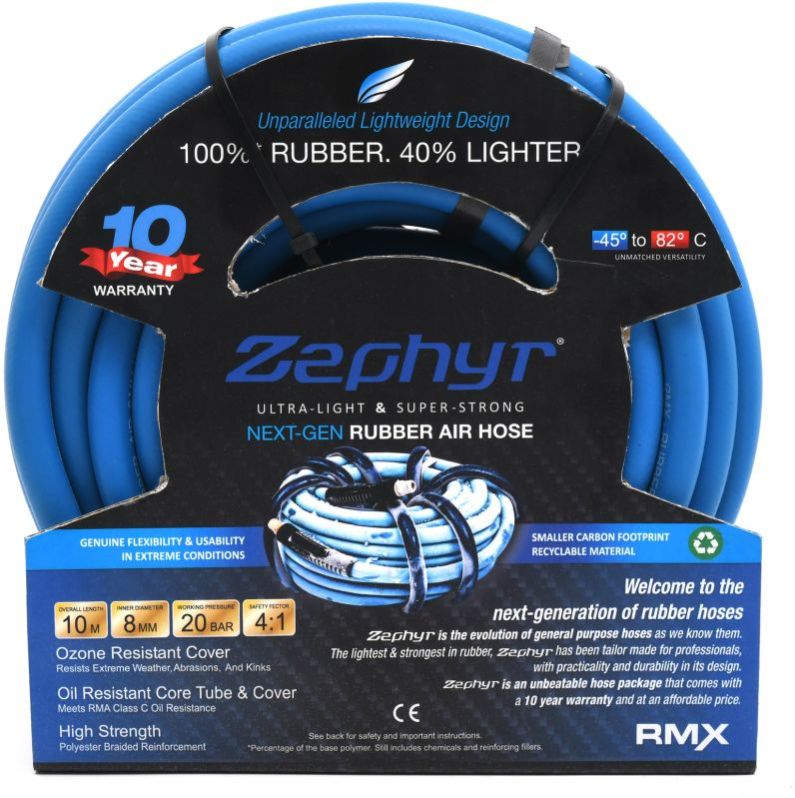 Zephyr Rubber Air Hose 8mm X 50m Without Fittings (ZA0850WF)